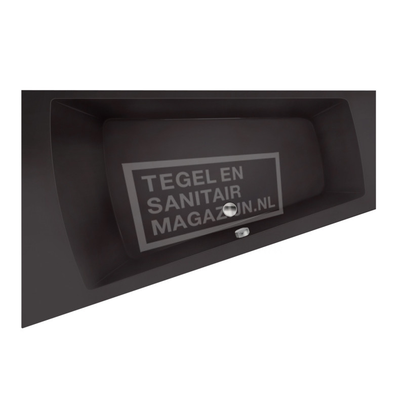 Xenz Palau 180x130 cm ligbad 245L links Antraciet mat Xenz Palau 180x130 cm ligbad 245L links Antraciet mat