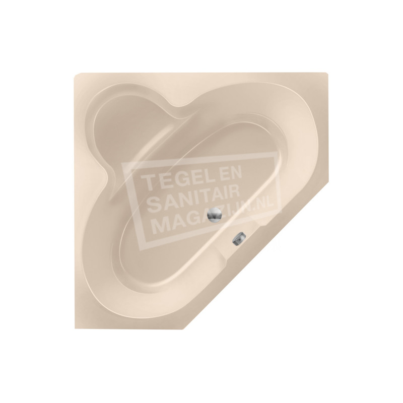 Xenz Borneo 140x140 cm hoekbad 285L Creme mat Xenz Borneo 140x140 cm hoekbad 285L Creme mat