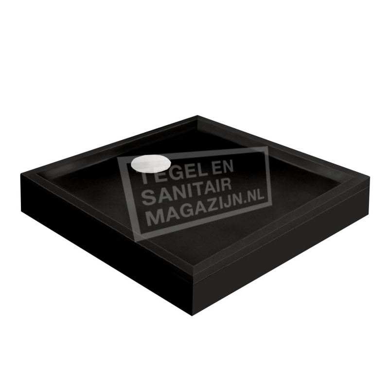 Xenz Mariana 80x80x14 cm douchebak met voorpaneel ebony mat Xenz Mariana 80x80x14 cm douchebak met voorpaneel ebony mat