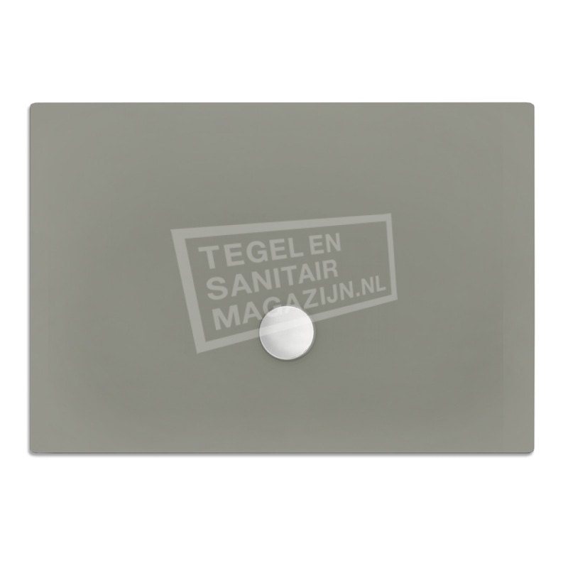 Xenz Flat zelfdragende douchebak 100x80x3.5 cm acryl cement mat Xenz Flat zelfdragende douchebak 100x80x3.5 cm acryl cement mat